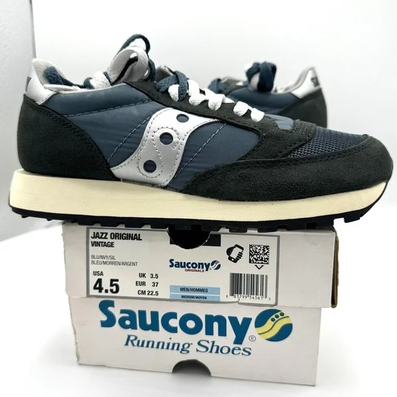 NWT Saucony Jazz Vintage Classic Sneakers Navy Blue White Silver Original Shoes Saucony | Shoes | Nwt Saucony Jazz Vintage Classic Sneakers  main image 3